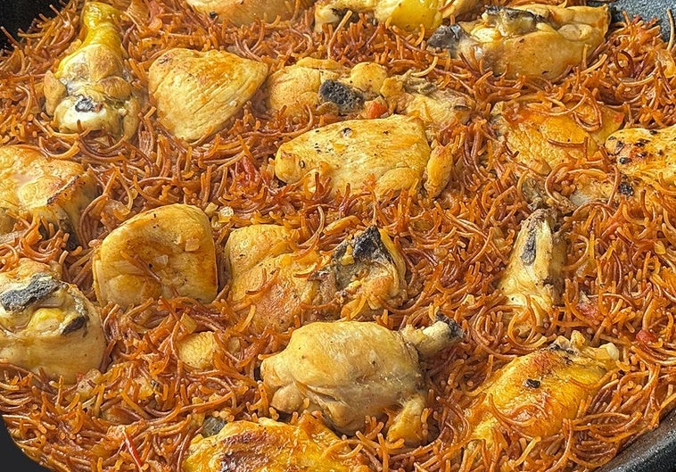 Receta de fideuá de pollo